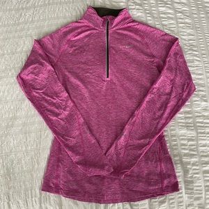 Pink Nike Dri-fit half-zip pullover